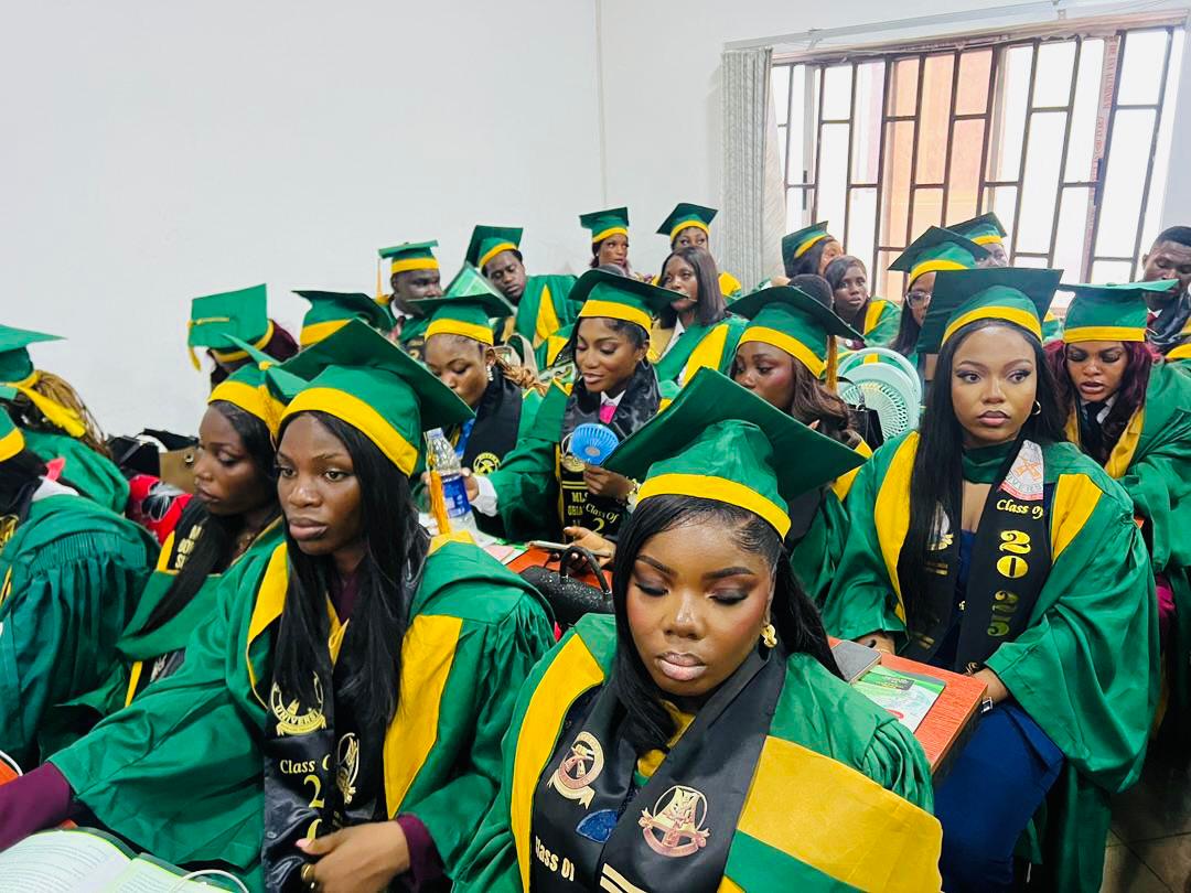 Graduates at the induction ceremony